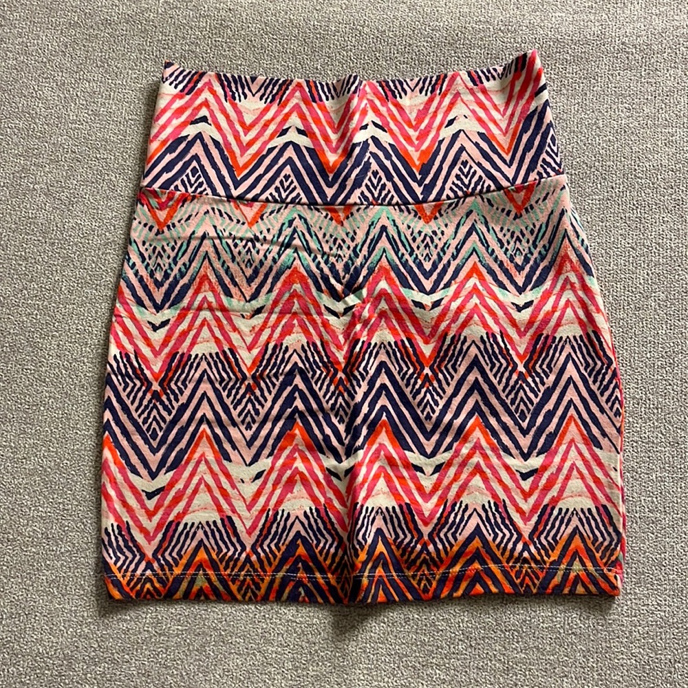 Chevron pencil skirt